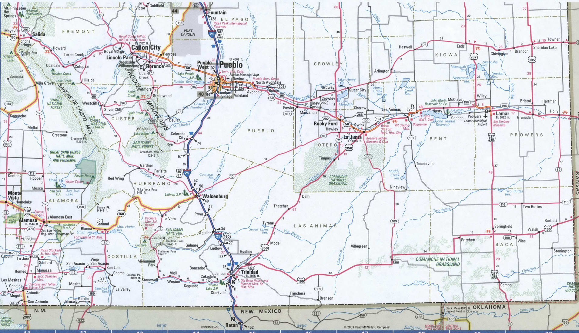 Map Of Eastern Colorado Map Of Colorado Eastern. Free Highway Road Map Co With Cities Towns Counties