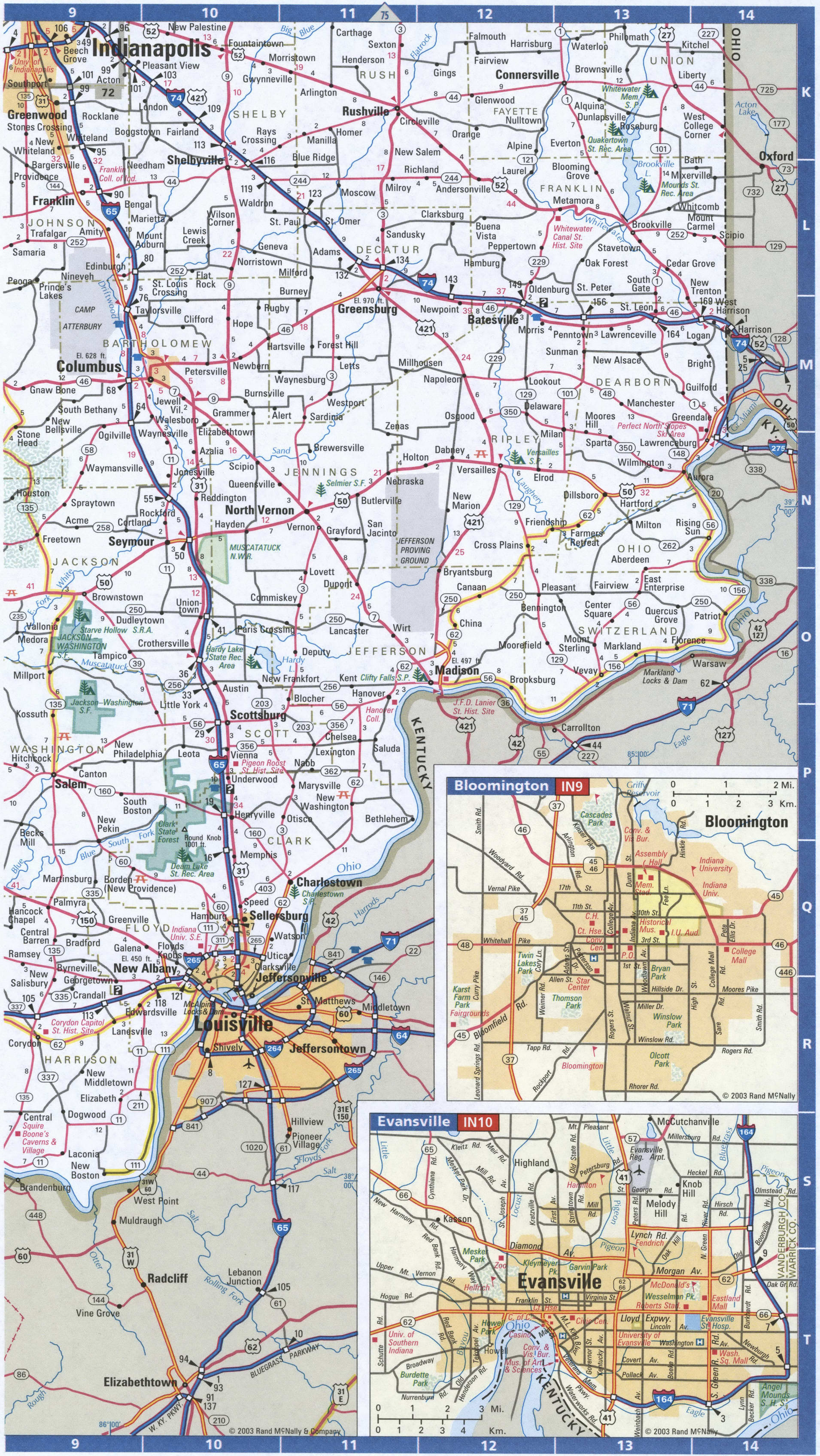 Map Of Southern Indiana Map Of Indiana Southern,Free Highway Road Map In With Cities Towns Counties