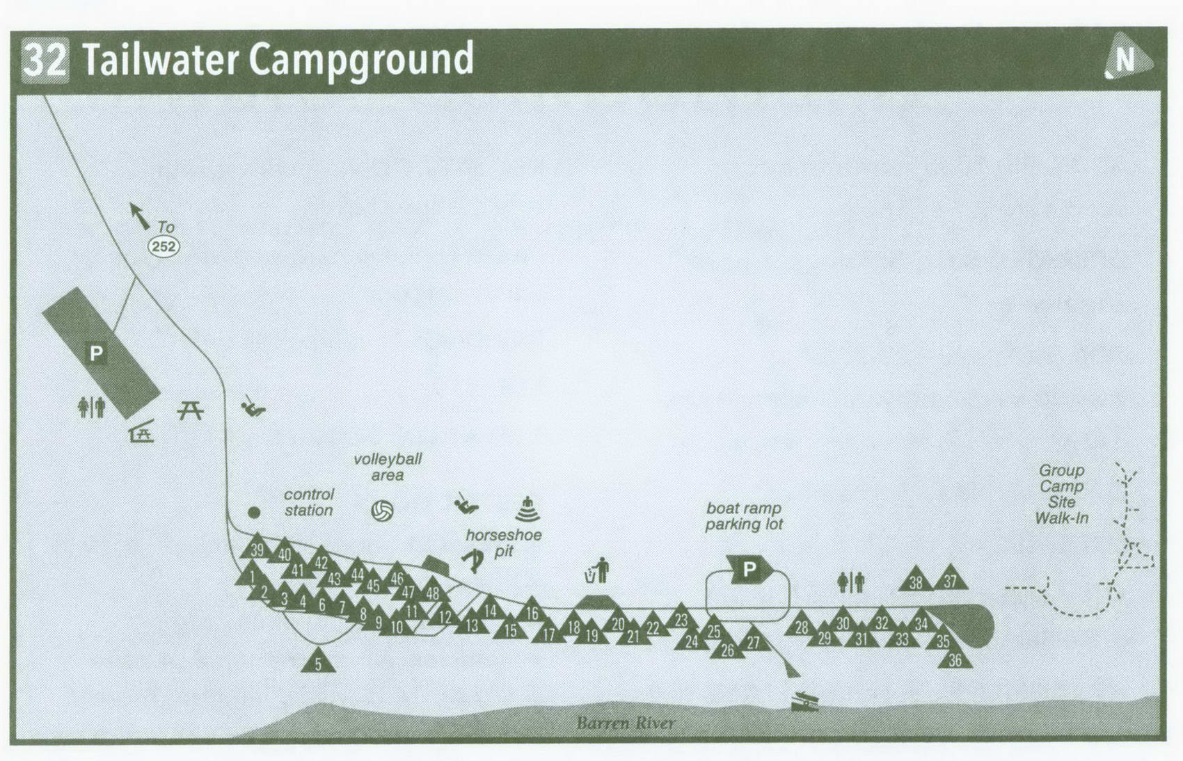 Tailwater Campground in Kentucky on map KY how to get information US