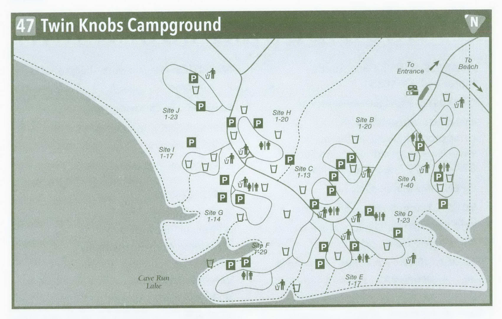 Twin Knobs Campground in Kentucky on map KY how to get information U.S.