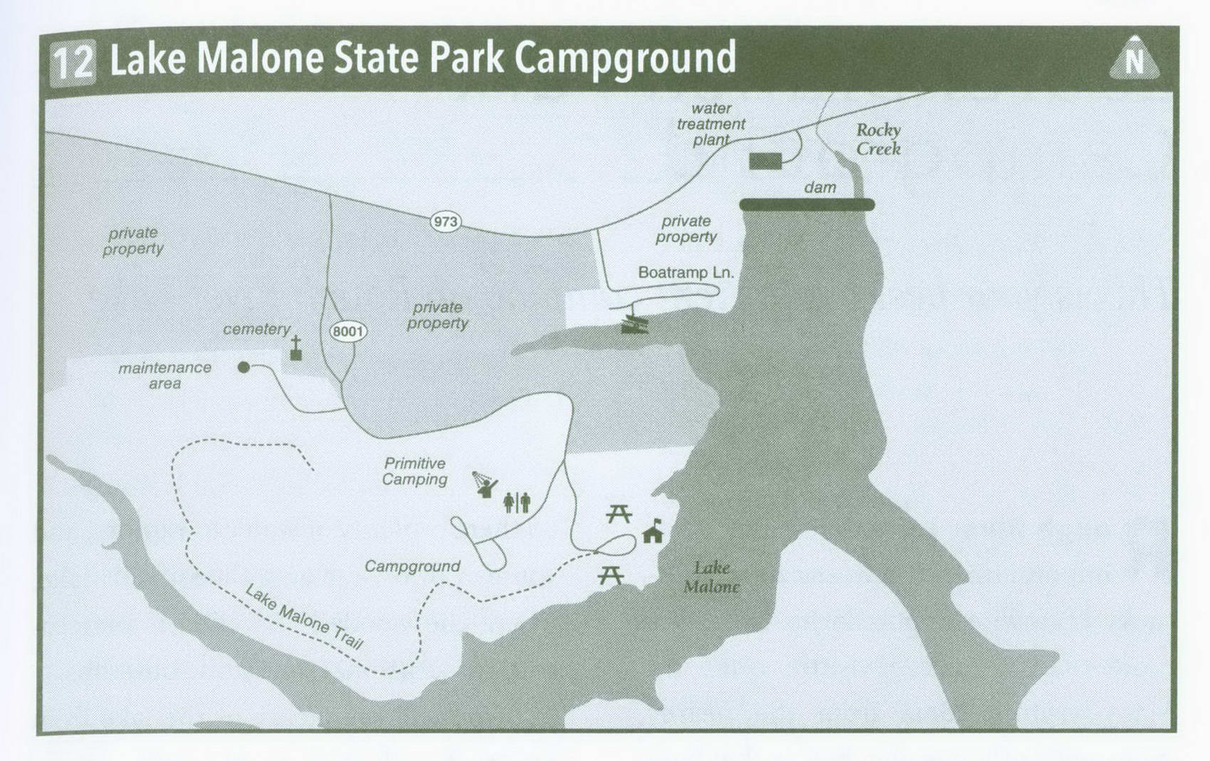 Lake Malone State Park Campground in Kentucky on map KY how to get