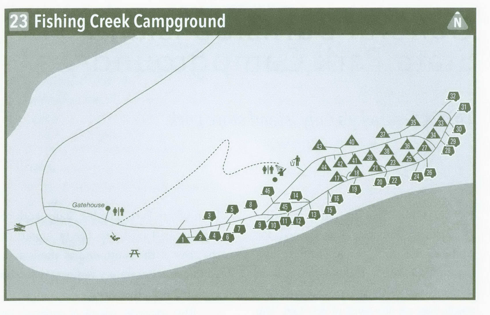 Fishing Creek Campground in Kentucky on map KY how to get information