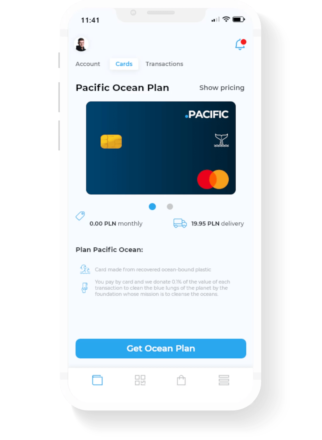 Pacific Mastercard payment card