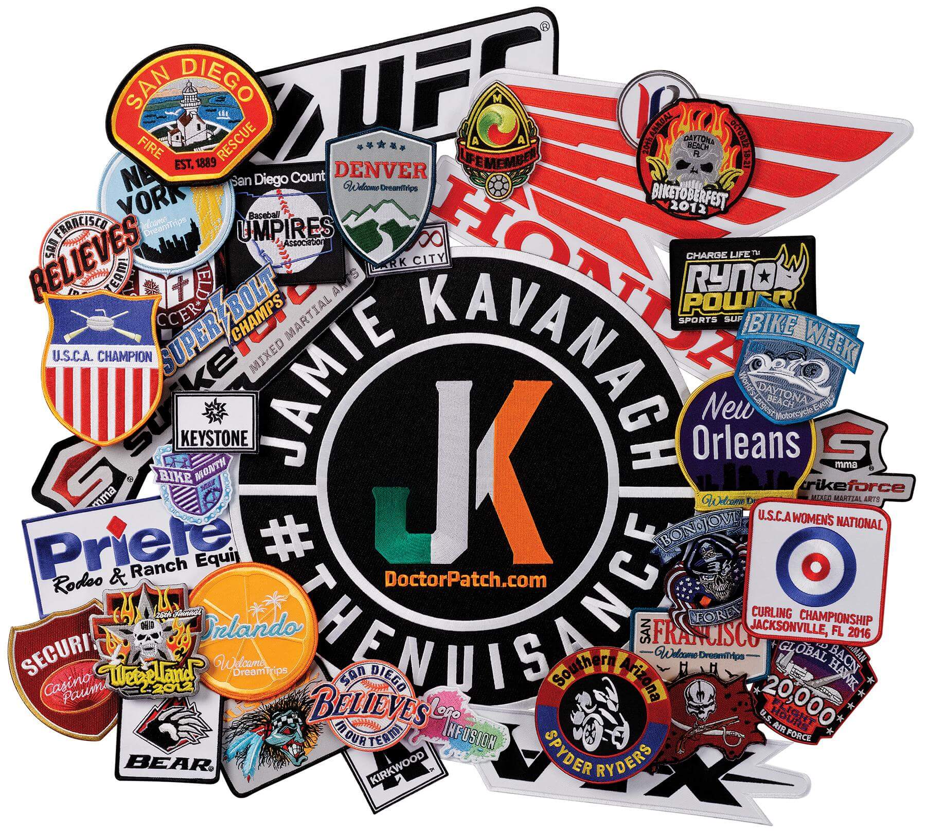 Custom Embroidered & LaserCUT™ Patches Pacific Sportswear Company