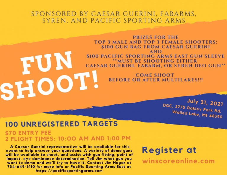 Caesar Guerini and Pacific Sporting Arms East Fun Shoot at the Detroit Gun Club Pacific