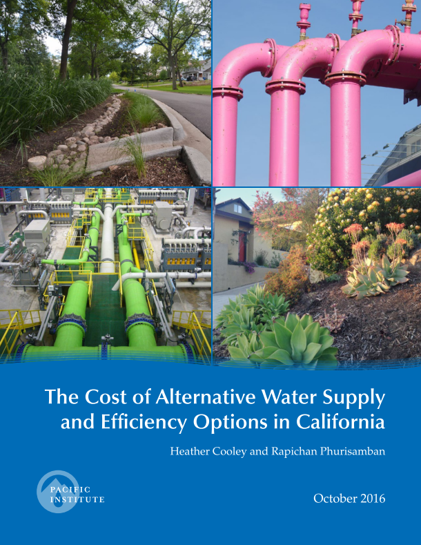 The Cost of Alternative Water Supply and Efficiency Options in