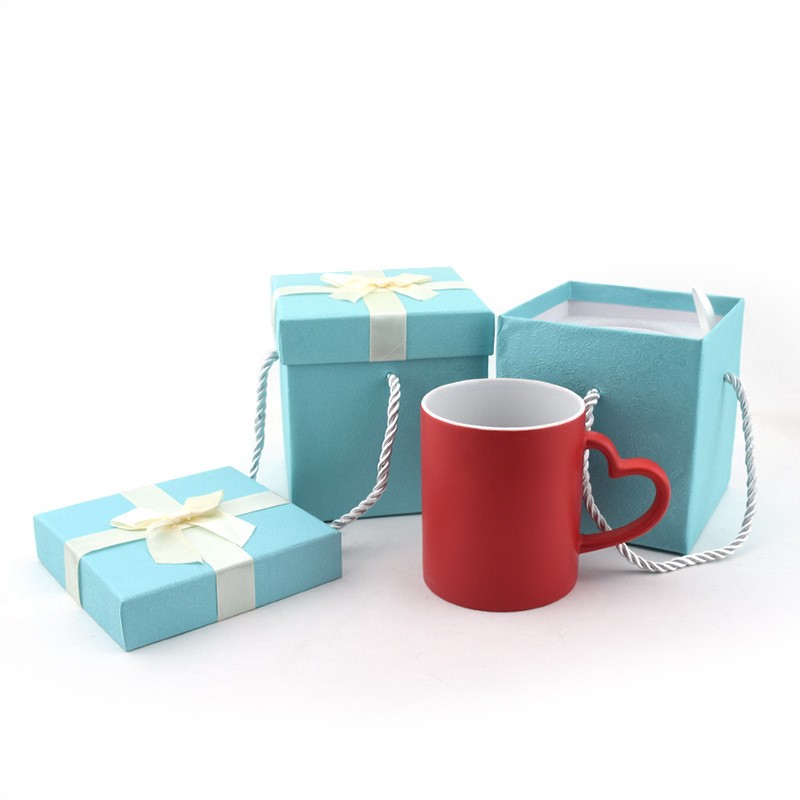 Custom Mug Packaging Box hard Cardboard Creative Color Box 2 piece Gift