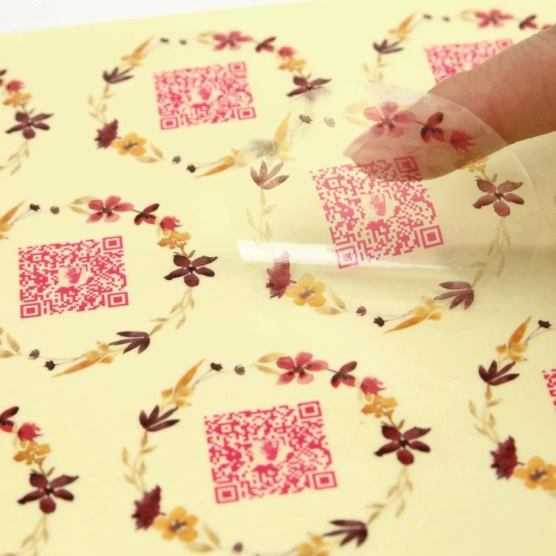 Custom Logo Printing Sheet Packing Clear Pvc vinyl Sticker Die Cut