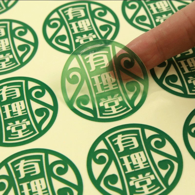 Custom Logo Printing Sheet Packing Clear Pvc vinyl Sticker Die Cut