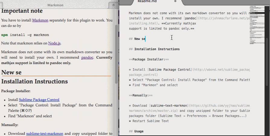Markmon realtime markdown preview Packages Package Control