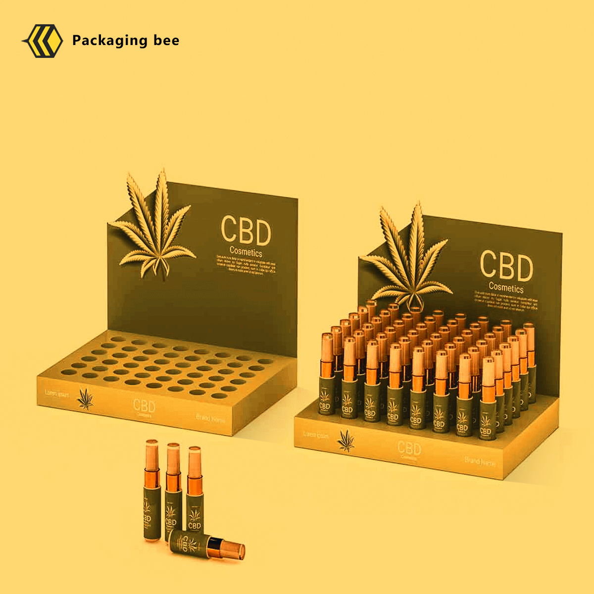 Cannabis Counter Display Boxes Packaging Bee