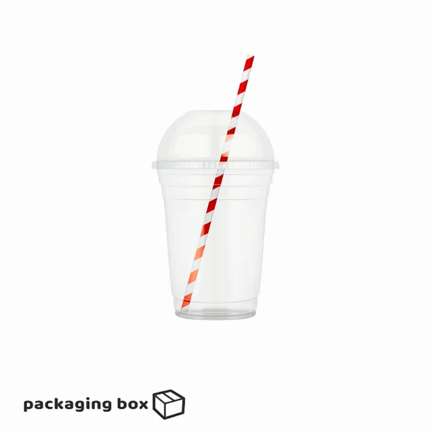 12oz Disposable Glass/Cup With Dome Lid Packaging Box
