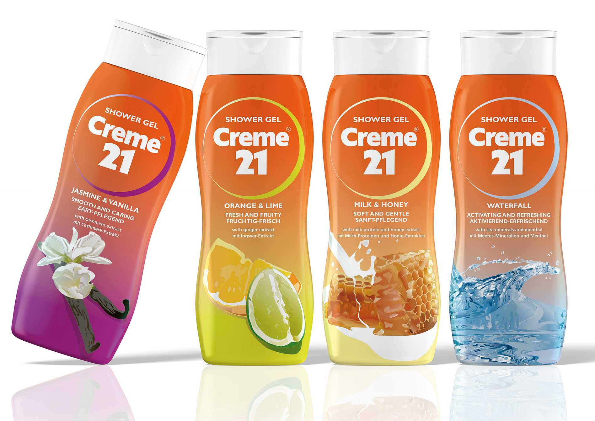 Creme 21 Shower Gel Packaging Circus