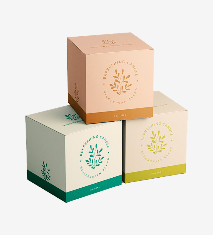 Custom Printed Candle Packaging Boxes Wholesale