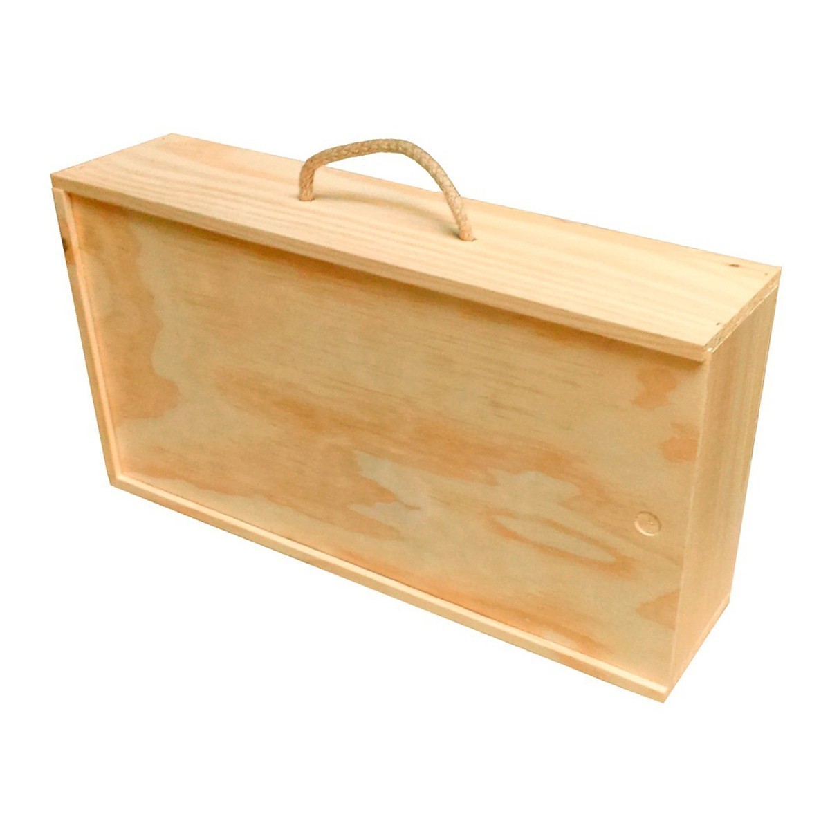 Caja de madera con tapa corredera