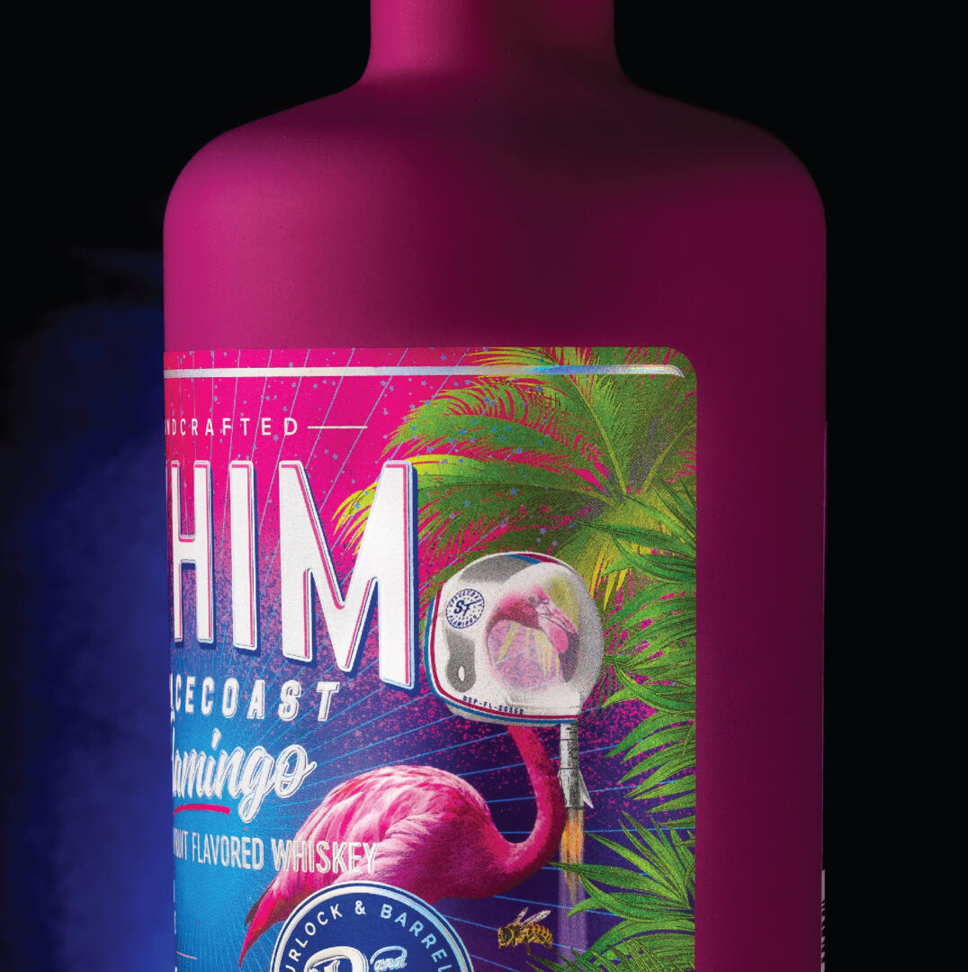 WHIM Spacecoast Flamingo Flavored Whiskey Packaging Of The World