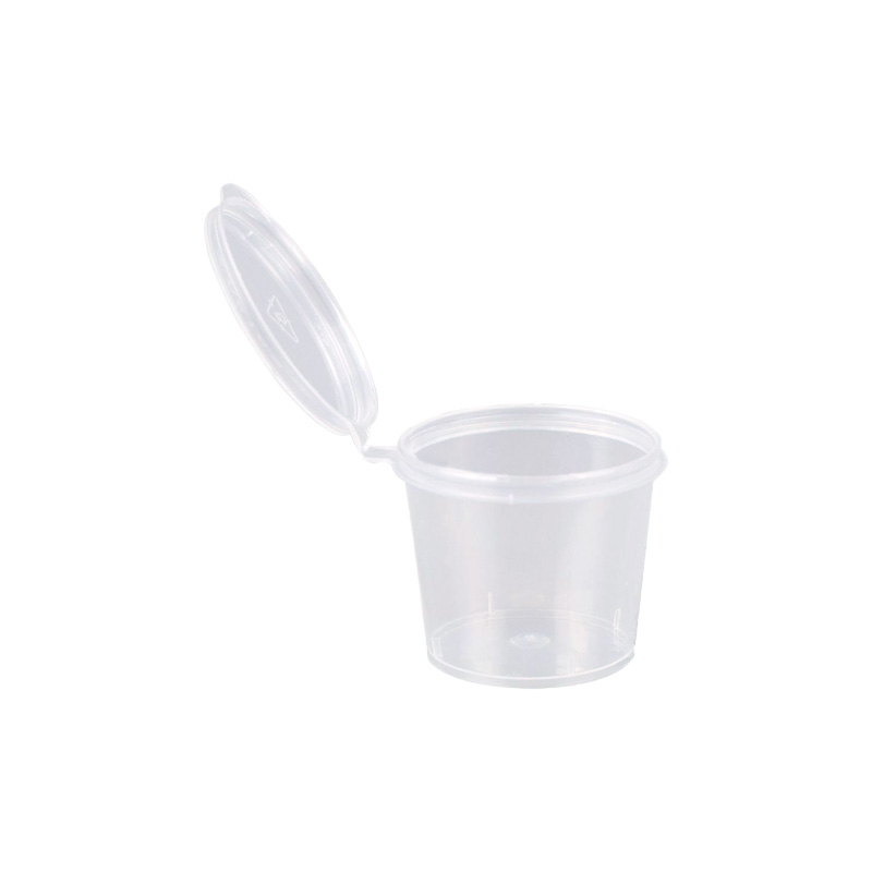 Portion / Sauce Cup with Hinged Lid Packaging R Us