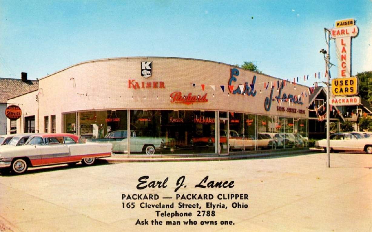 1955 PACKARD DEALER POSTCARD Dealer Photos Photo Archive Packard