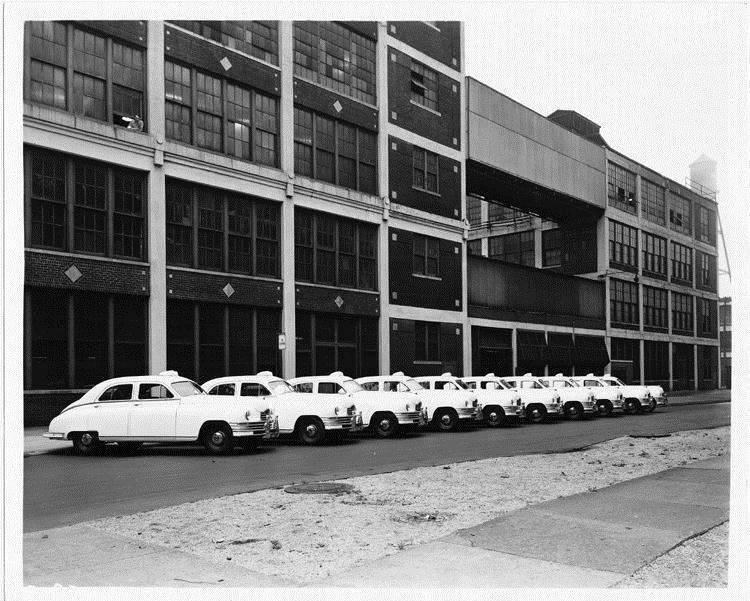 Packard Motor Car Information 1948 Packard taxicabs, lined up in