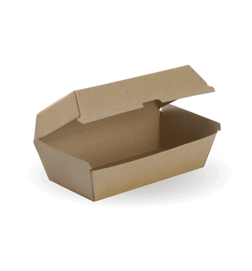 SNACK BOX BIOPAK REGULAR KRAFT 50/SLV Pack Centre New Zealand