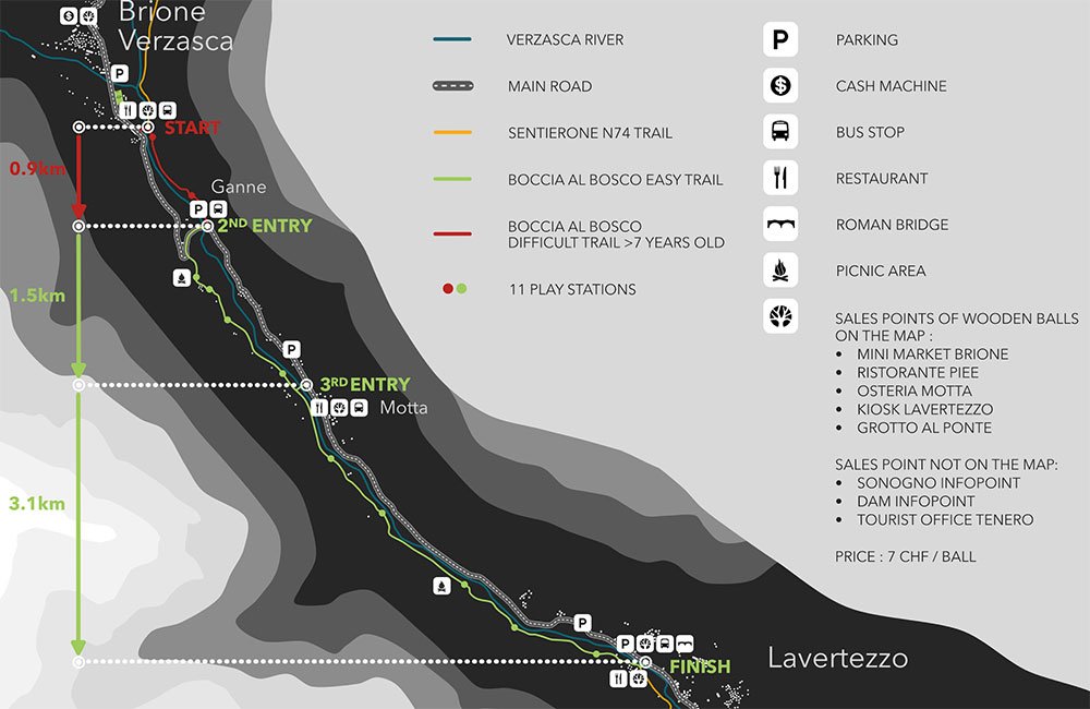 Wanderkarte Verzascatal BoBosco Themenweg Wanderung im wunderschönen Verzascatal Packed Again