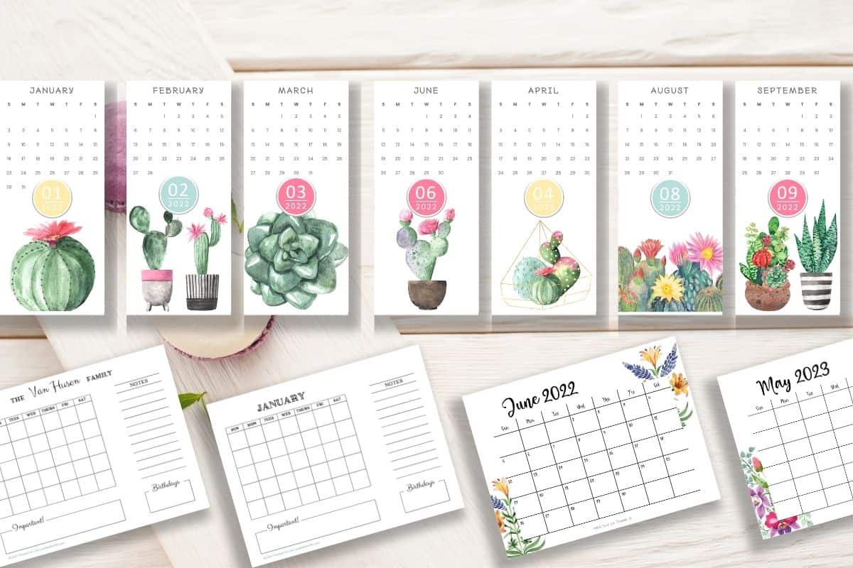 Printable Small Desk Calendar 2023 Mobila Bucatarie 2023