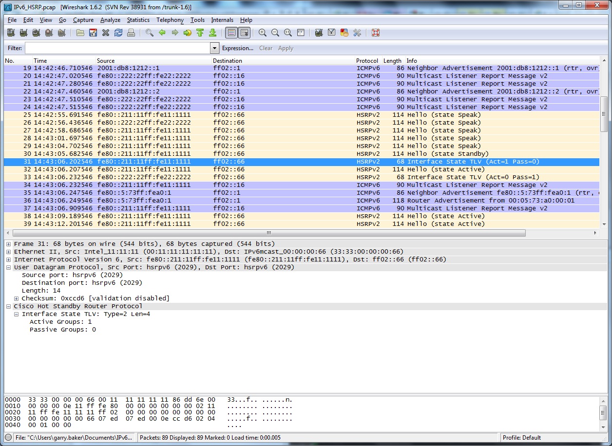First Hop Redundancy Protocols in IPv6 HSRP + GLBP