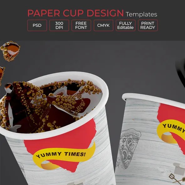 Paper Cup Design Template packgallery