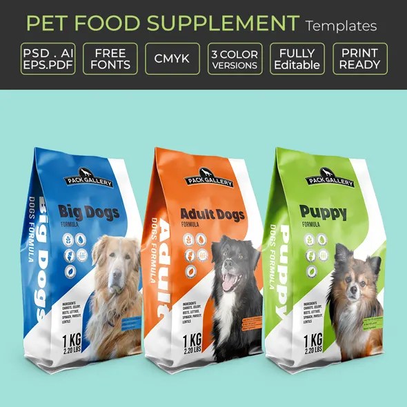 Pet Food Supplement Templates packgallery