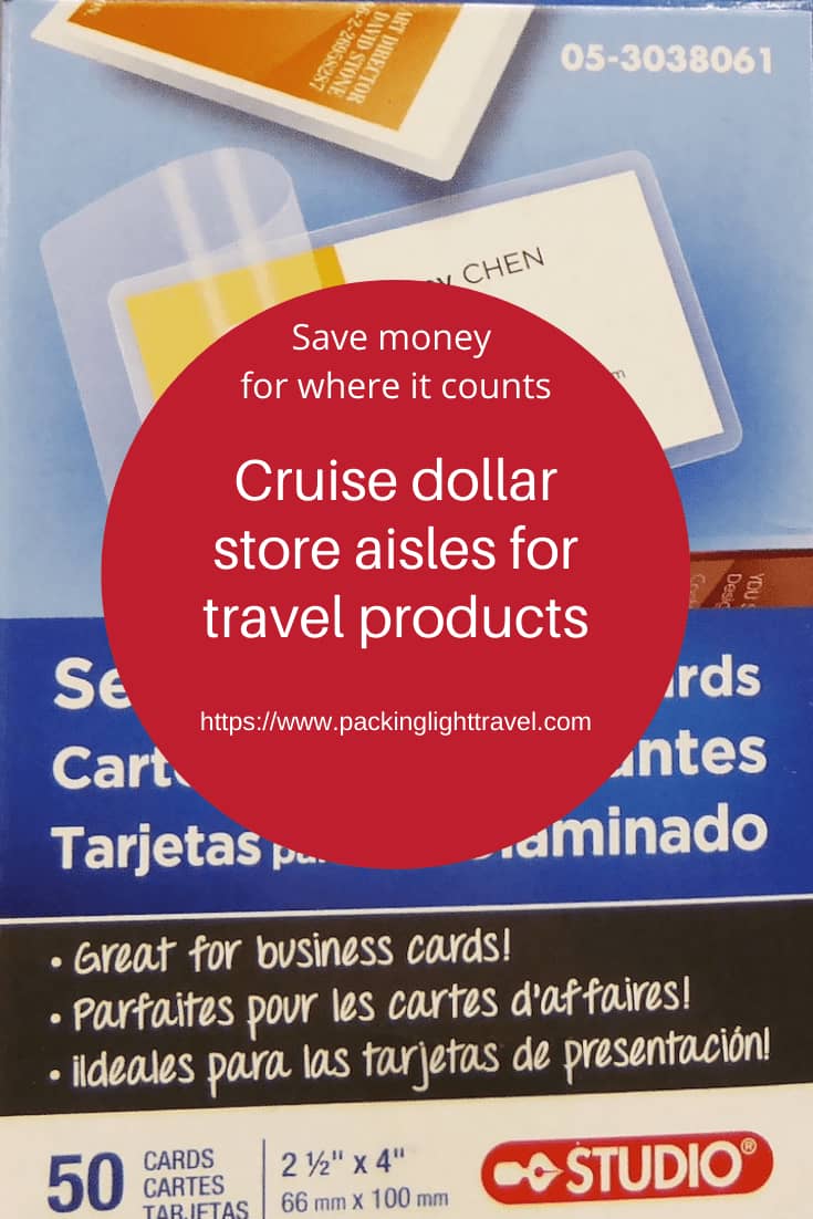 Save money for where it counts cruise dollar store aisles for travel products Packing Light