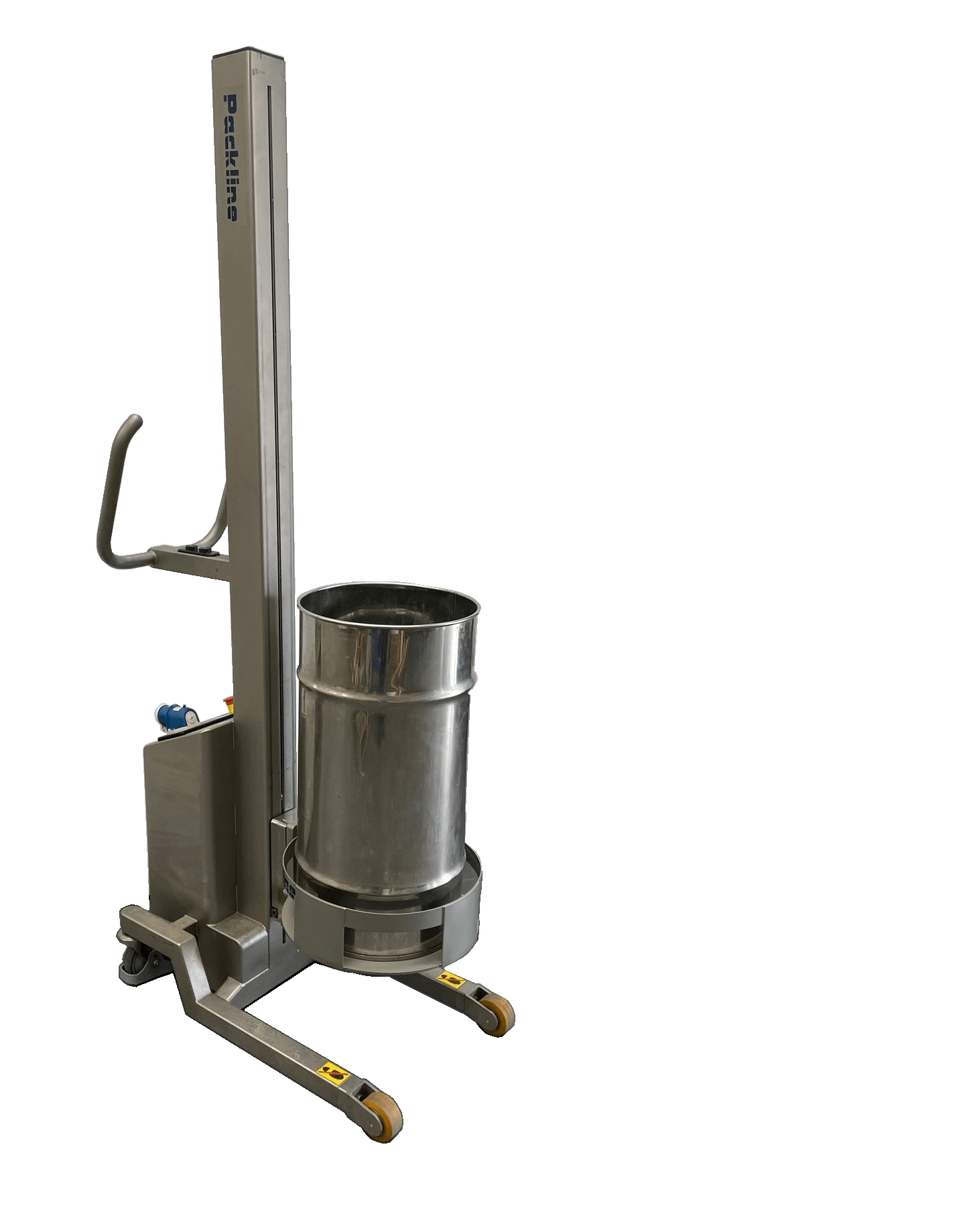 Interchangeable Drum Lifting Attachment with Platform and Adjustable