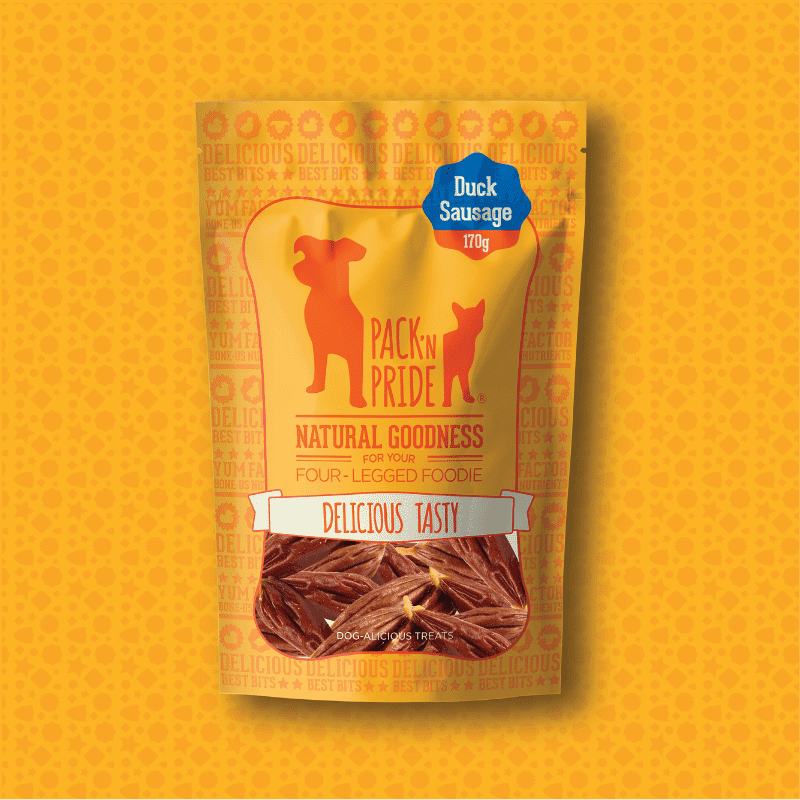 Packnpride Dog Treat Training and Rewards Duck Sausage packnpride