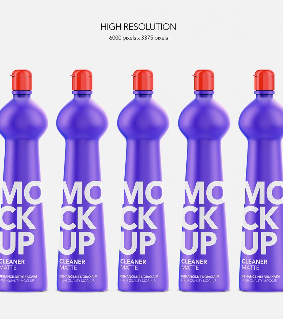Packreate » Cleaner Bottle Matte Front View