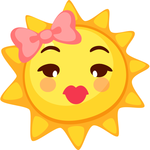 Sun Emoji Stickers for WhatsApp