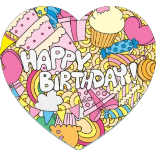 Happy Birthday Pack 4 Stickers for WhatsApp