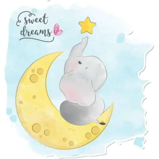 Cute Good Night Stickers for WhatsApp