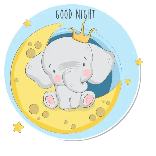 Cute Good Night Stickers for WhatsApp