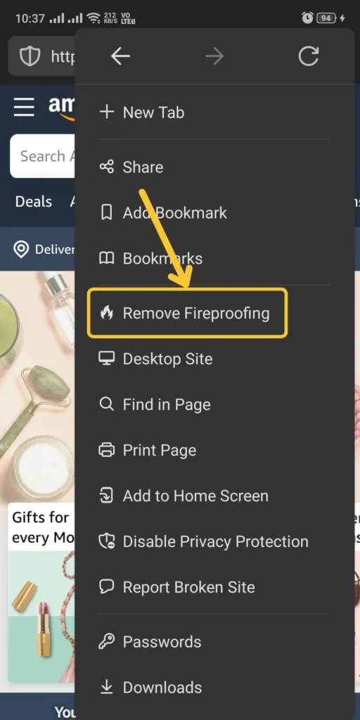 What does Fireproof Site mean in DuckDuckGo? [With Pictures]