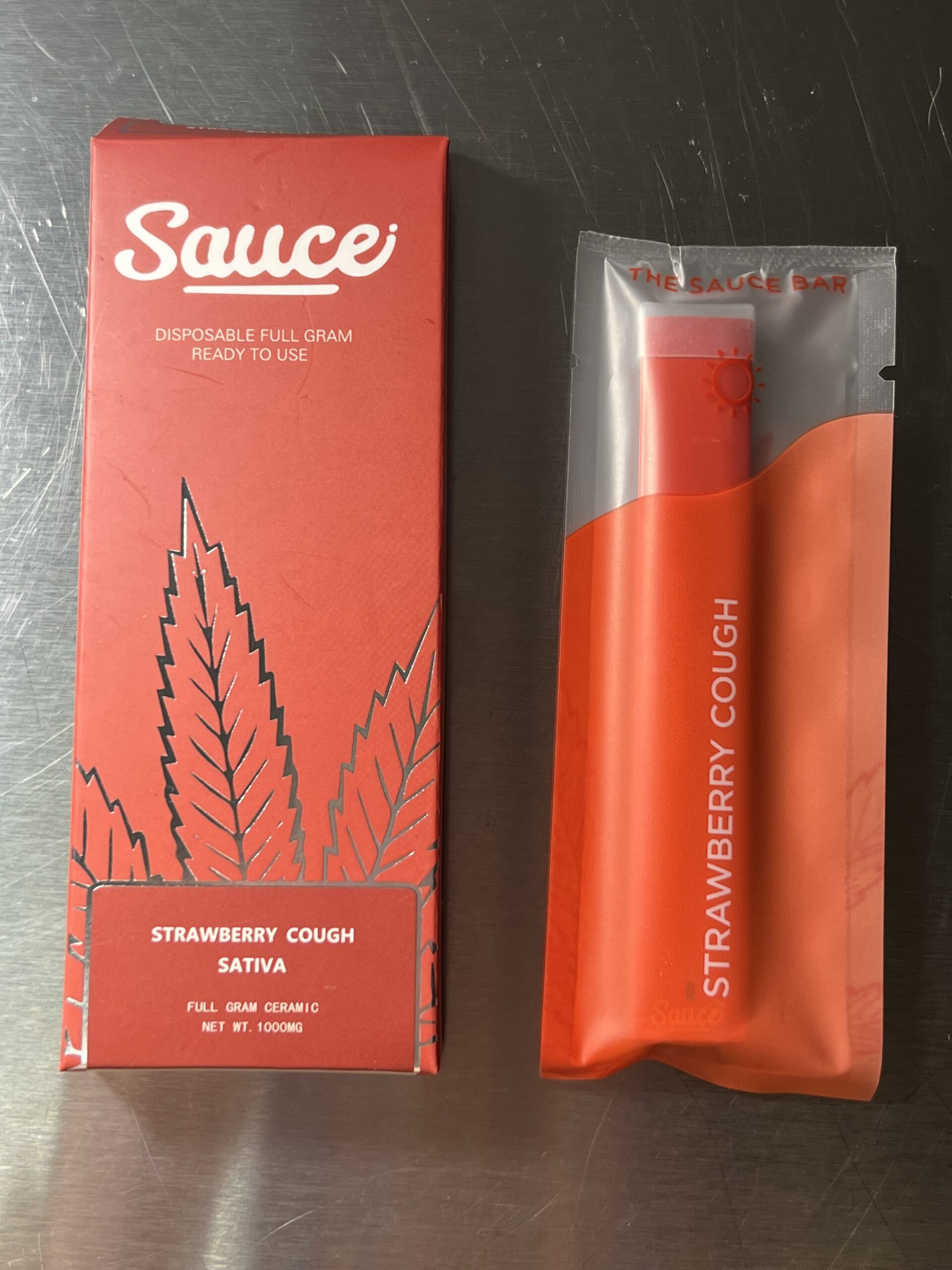 Sauce 1g Disposable Strawberry Cough Pack Trapper