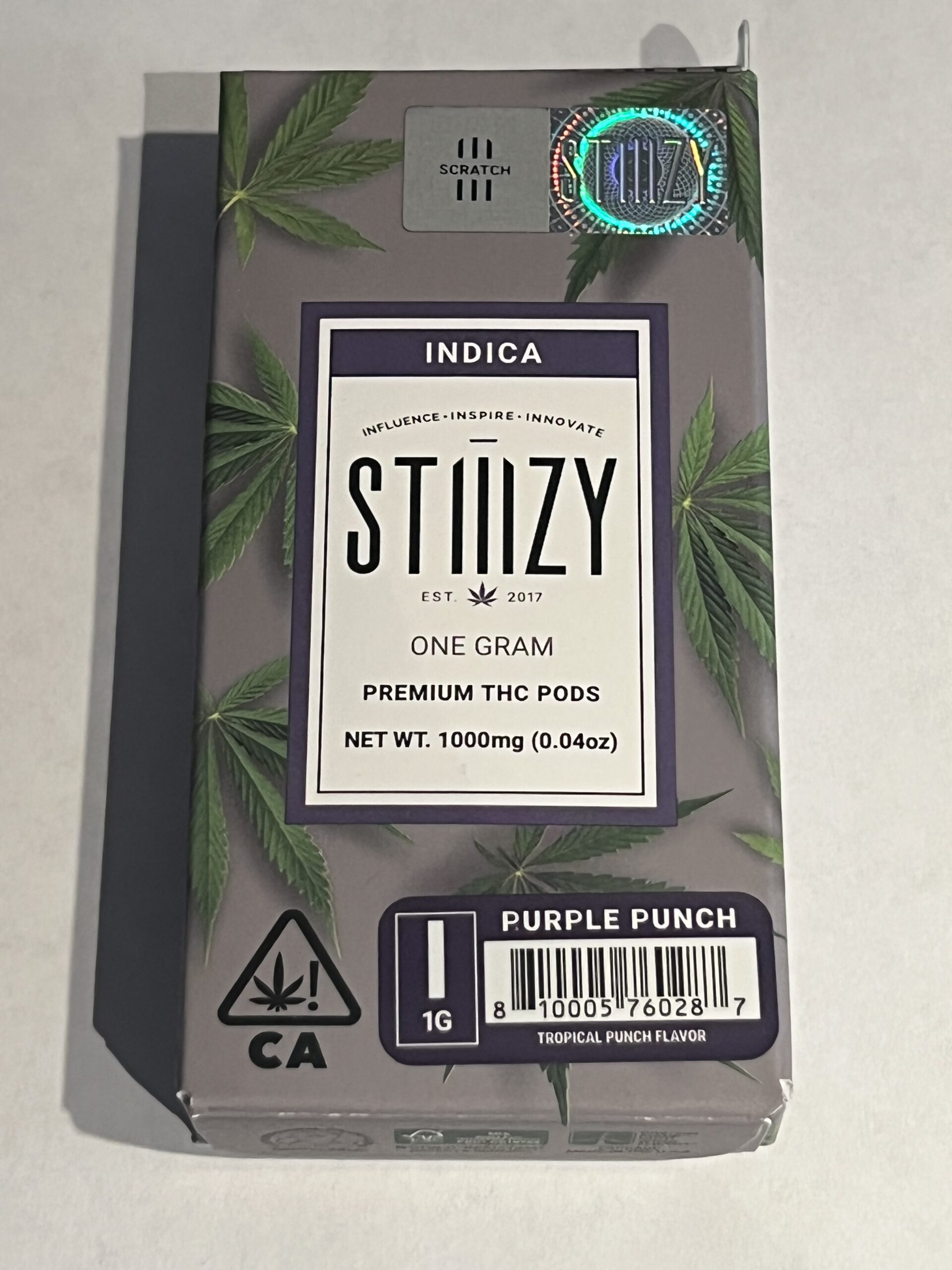 Stiiizy 1g Pod Purple Punch Pack Trapper