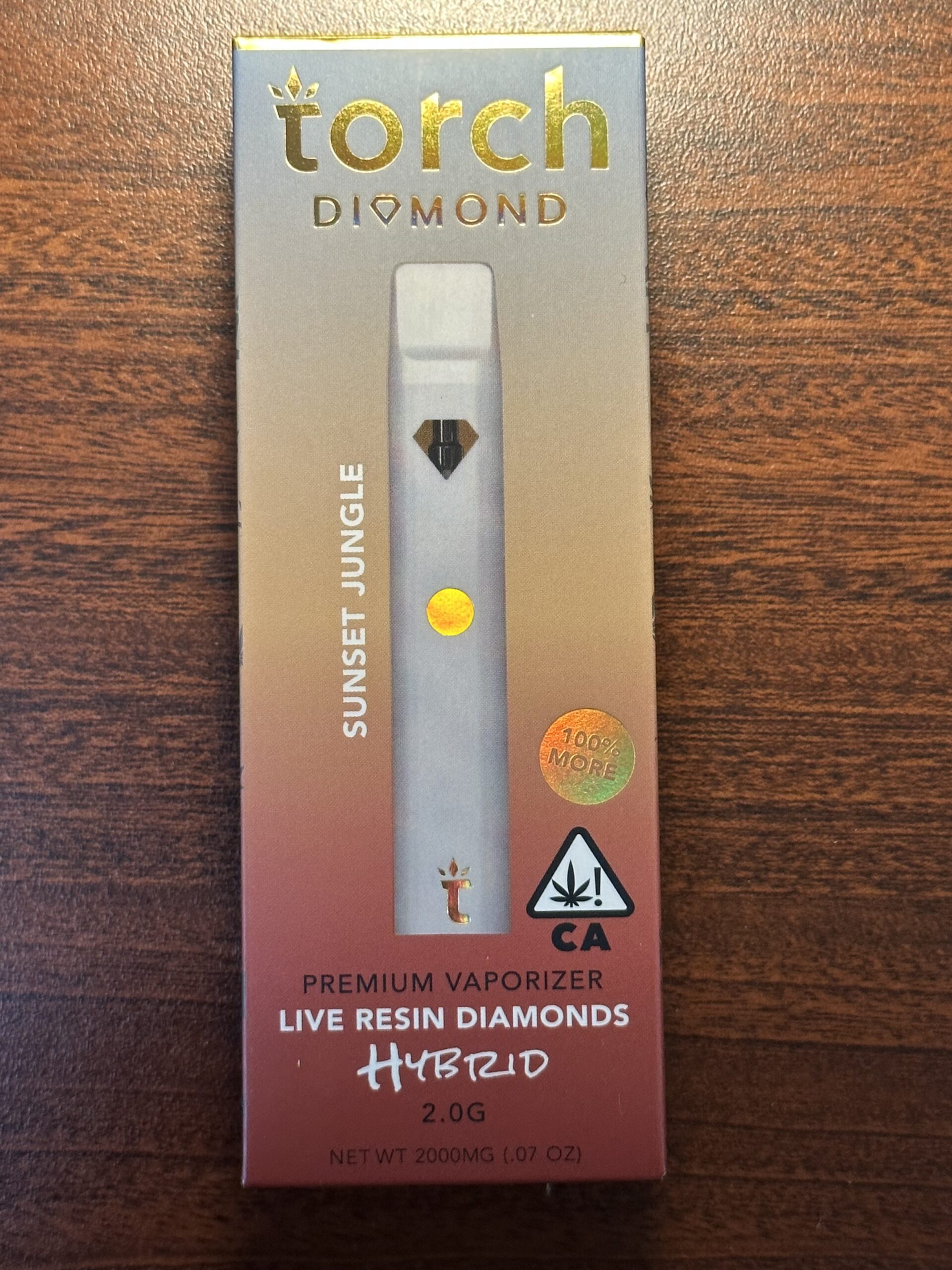 Torch 2g Live Resin Diamonds Disposable Vape Sunset Jungle Pack Trapper