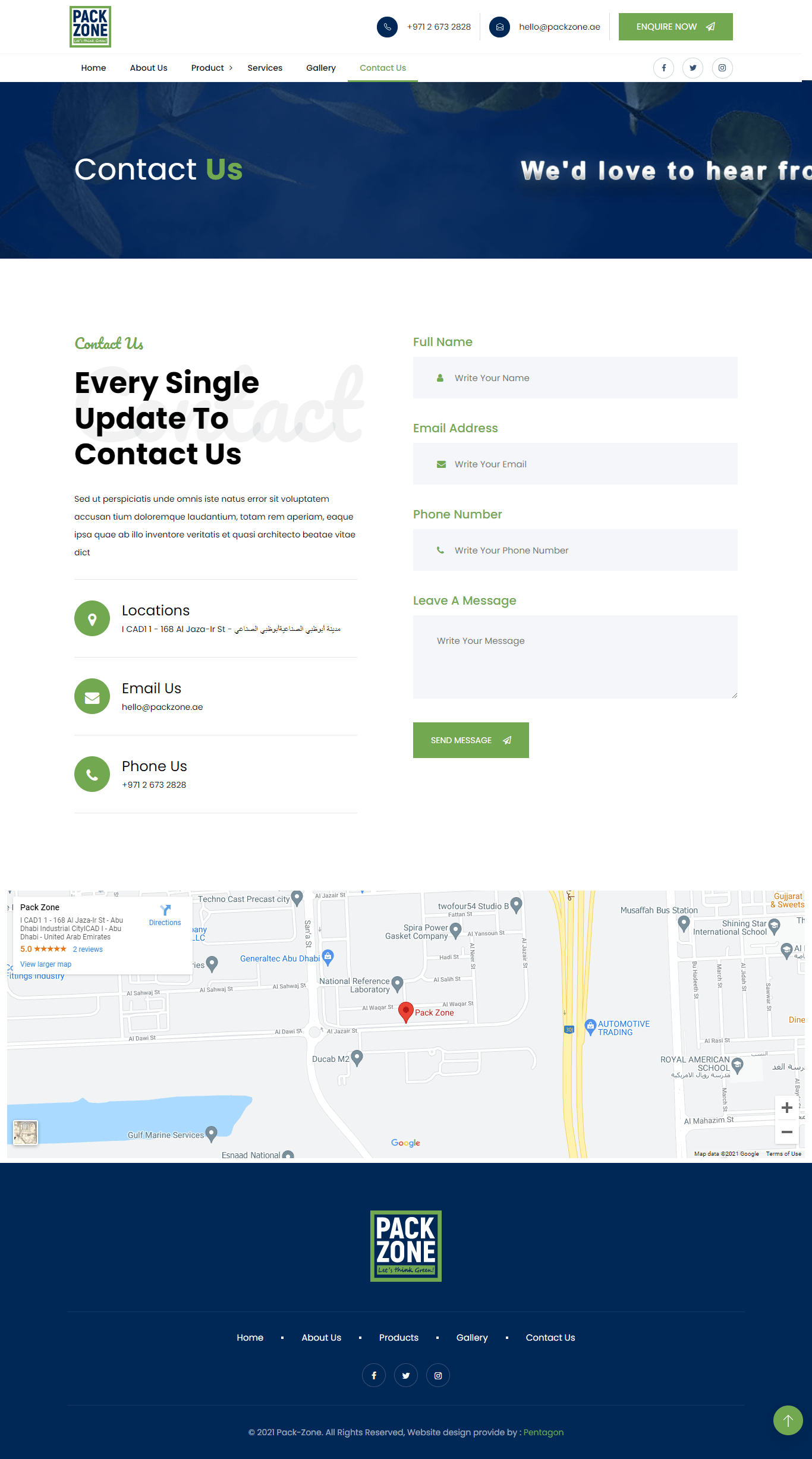 Pack Zone Contact Us