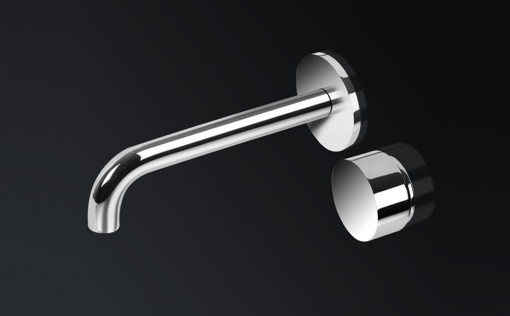 360 Progressive Wall Mixer Set with Spout Polished Chrome paco jaanson