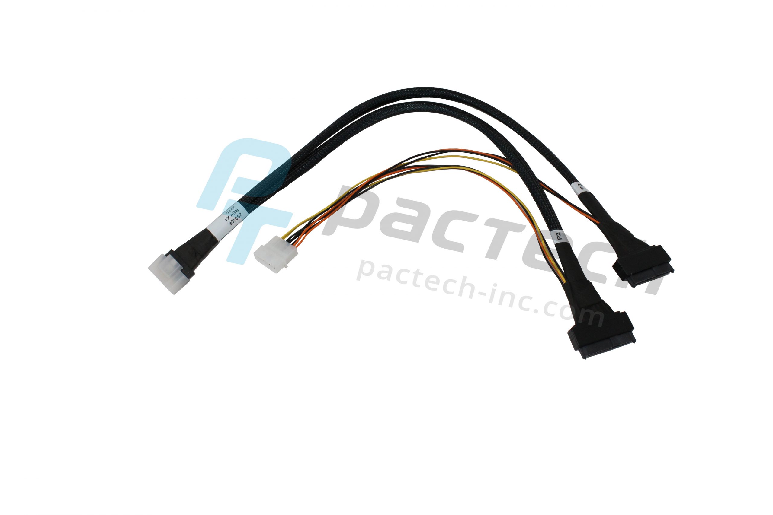 NEW SlimSAS SFF8654 8i 74Pos to Dual U.2 SFF8639 with 5.25Inch Power