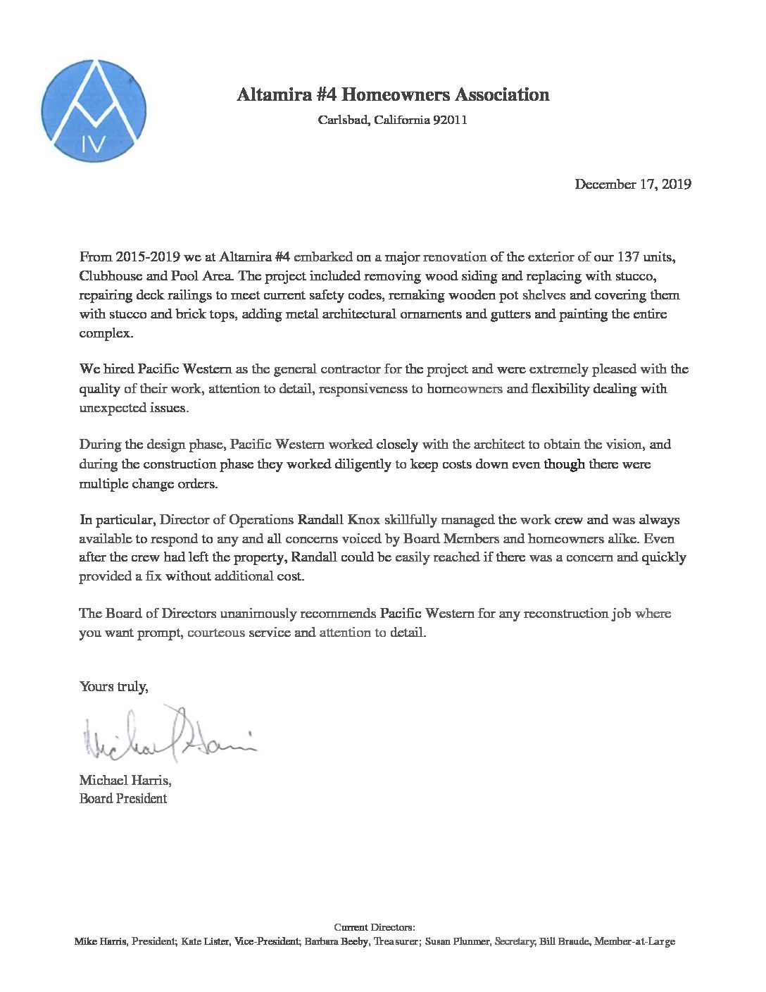 HOA Pacific Western Painting & Construction HOA and Commercial Contractor San Diego