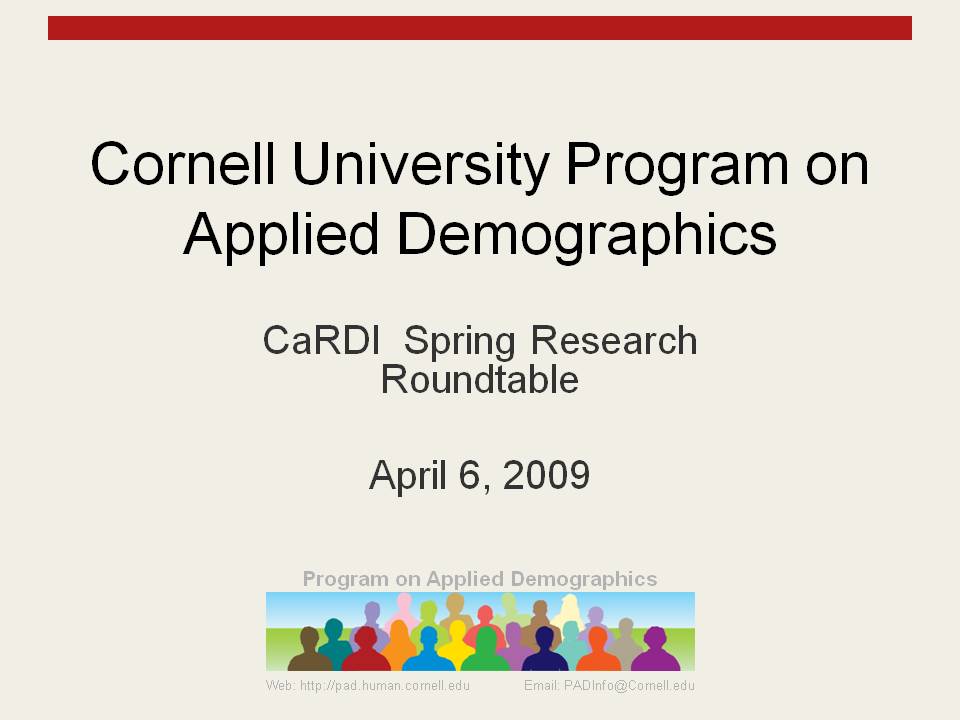 PAD Cornell Program on Applied Demographics