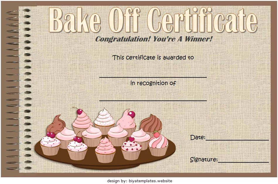 Bake Off Certificate Template 7+ Best Ideas