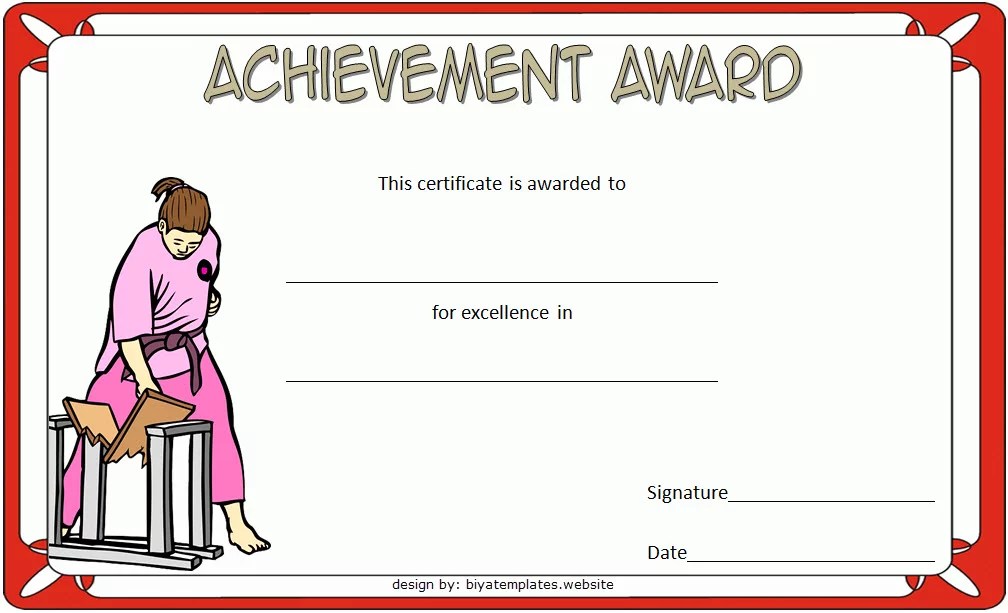 Karate Certificate Template 10+ Great Fighter Awards