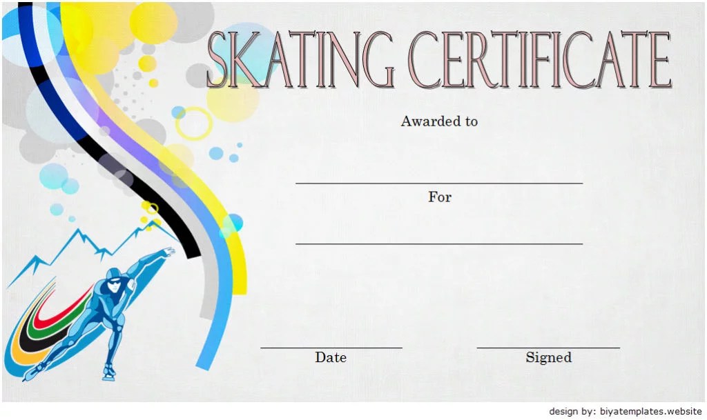 Ice Skating Certificate Template 8 Paddle Certificate