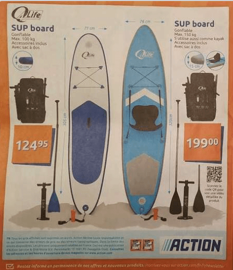 Le Paddle Gonflable De Chez Action